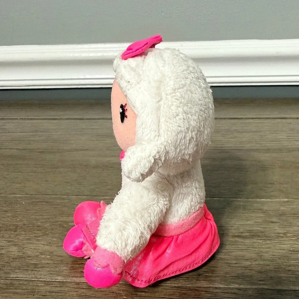 Ty Disney Doc McStuffins Lambie Plush Beanie Baby Pink Tutu White Lamb 7
